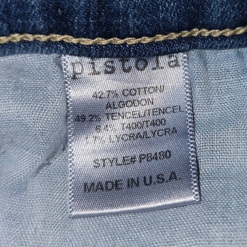 Pistola Denim Jeans Women Size 26 Cropped Raw Hem Style P8480 - Picture 5 of 5